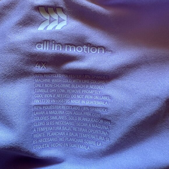 All In Motion Essential Crewneck Short Sleeve T-Shirt 4X Light Purple - Picture 9 of 10